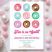 Cinco é uma Festa de aniversário de 5 de Rosquinha