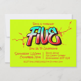 Convite Cinco Grafite Brilhante