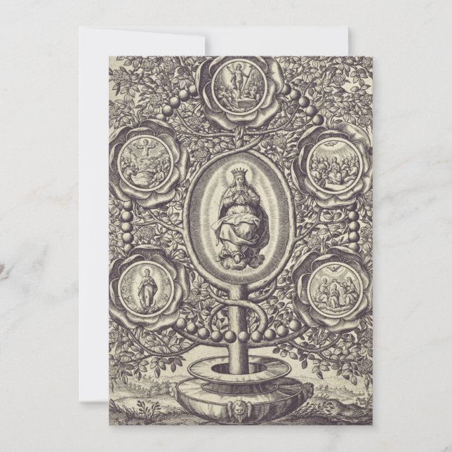 Convite Cinco mistérios gloriosos (Frente)