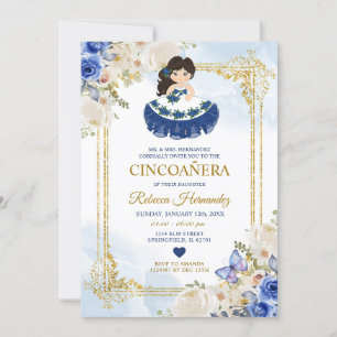 Convite CINCOAÑERA Royal Blue Girl