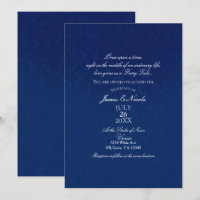 Cinderela Azul Marinho História Elegante Casamento