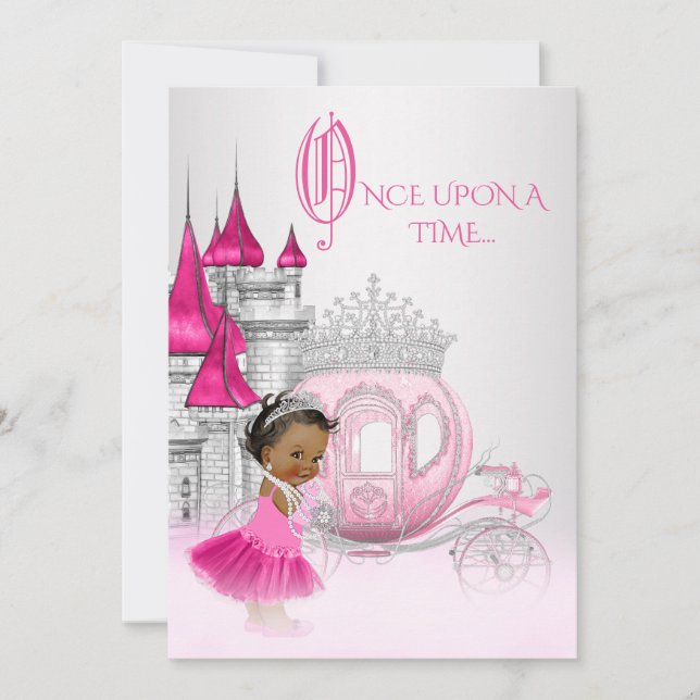 Convite Cinderela Era Uma Vez Princesa Aniversário (Frente)