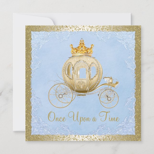 Convite Cinderela Era Uma Vez Princesa Aniversário (Frente)