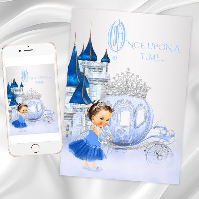 Convite Cinderela Era Uma Vez Princesa Aniversário (Cinderella princess birthday party invitation. Any event. Digital download and printed available.)