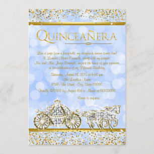 Convite Cinderela Princesa Cavalo Carruagem Quinceanera