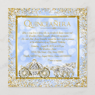 Convite Cinderela Princesa Cavalo Carruagem Quinceanera