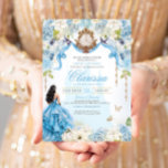 Convite Cinderella Blue Royal Sweet Dezesseis Princesa<br><div class="desc">Um sonho de conto de fadas tornou-se realidade. Seu dia especial merece um design de convite muito especial. Dei tanto tempo e me importo em projetar este convite e estou APAIXONADO. Espero que você também esteja! Este convite à Cinderela apresenta tantos toques de luxo perfeitos para a sua bola real....</div>