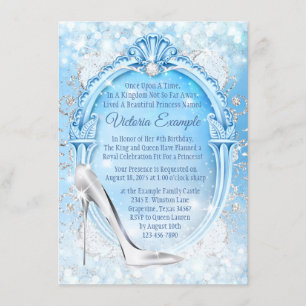 Convite Cinderella Glass Slipper Quinceanera
