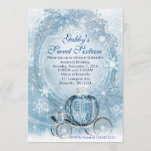 Cinderella Invitation, Cinderella Sweet Dezesseis