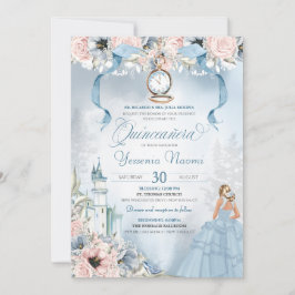 Convite Cinderella Princess Castle Fairy Tale Quinceanera