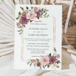 Convite Cinnamon Rosa Blush Floral Greenery Boho Casamento