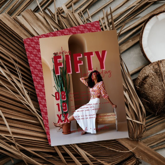 Convite Cinquenta e fabuloso | 50.a Festa de aniversário (Criador carregado)