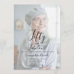 Convite Cinquenta e Fabuloso Foto 50 Anos Festa de Anivers