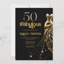Cinquenta e Fabuloso Vestido Dourado Preto Anivers