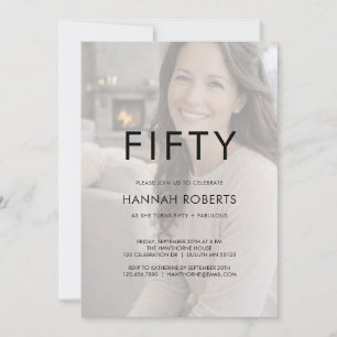 Convite Cinquenta e Fantástico Foto Aniversário de 50 anos