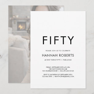 Convite Cinquenta e Fantástico Foto Aniversário de 50 anos