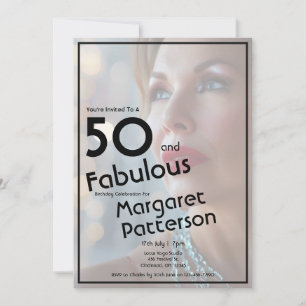 Convite Cinquenta e Fantástico Foto Aniversário de 50 anos