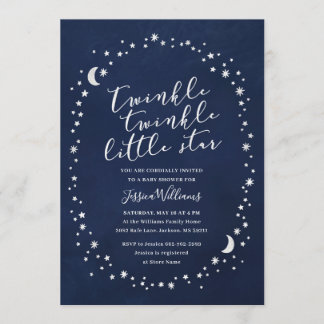 Convite Cintilação da cintilação pouco chá de fraldas da
