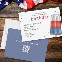 Convite Cinto-d-água Cinto Vermelho Branco Azul Picolé Cód