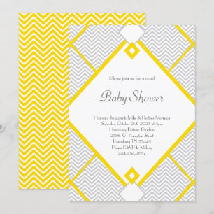 Convite Cinza Amarelo, Chá de fraldas, Sexo Neutro