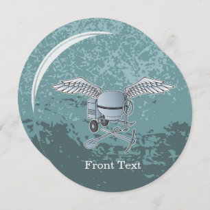 Convite Cinza azul de misturador de betão