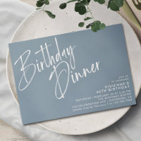 Cinza Azul Dusty | Janto de aniversário Elegante