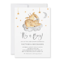 Cinza de girafa adormecida, é um Chá de fraldas