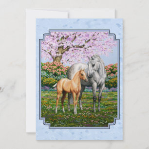 Convite Cinza de maçã Cavalo Trimestre Mare Palomino Foa