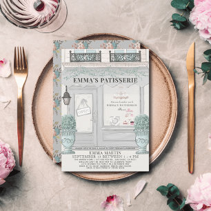 Convite Cinza de Patisserie da Bakery Francesa, Chá de fr