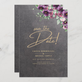 Convite Cinza de prata Berry Floral Casamento de inverno Q