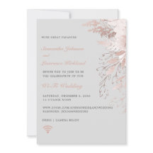 Cinza de Rosa de Zoom WiFi de Casamento Virtual