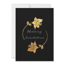 Cinza Dourada Floral Wreath Luxury Elegante