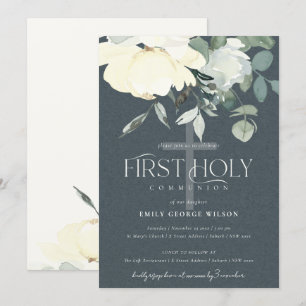 CONVITE CINZA IVORY AQUA FLORAL WHITE PRIMEIRA COMUNICAÇ