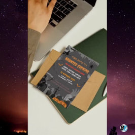 Convite Cinza Maluca Tema de Mansão Assaltada Festa de Hal