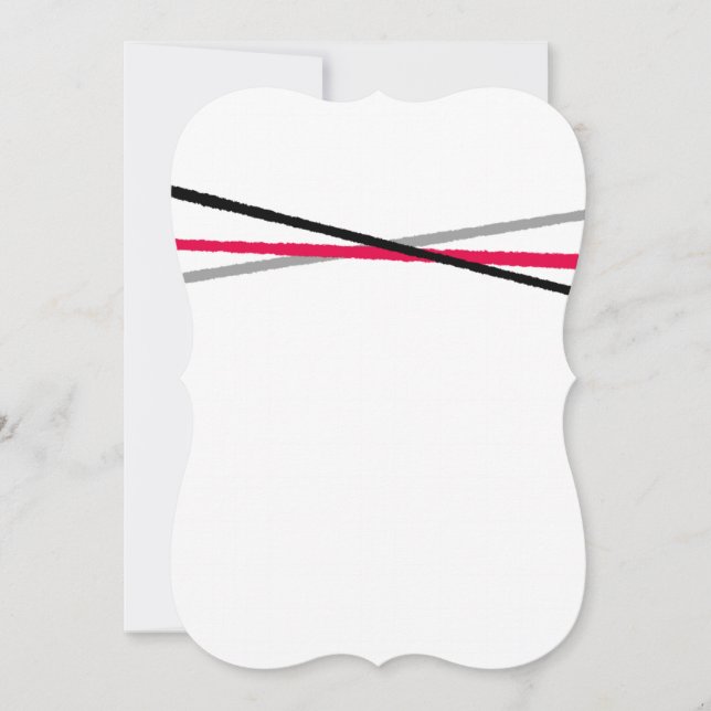 Convite Cinza Mínima Vermelha Negra (Frente)