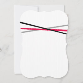 Convite Cinza Mínima Vermelha Negra