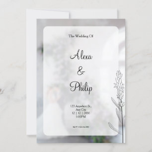 Convite Cinza Modern Wedding