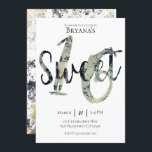 Convite Cinza Negra Dourada Moderna Doce 16 Festa de anive<br><div class="desc">Personalizar para o seu evento.</div>