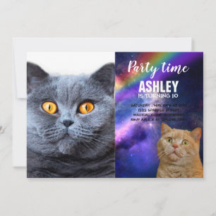 Convite Cinza olhos amarelos de gato