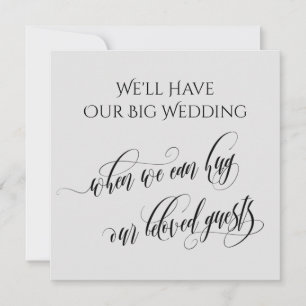 Convite Cinza Quando Podemos Abraçar Você Adiou O Casament