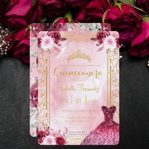 Convite Cinza Real Rosa Rosa Rosa Rosa Cinza Vestido Quinc