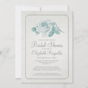 Convite Cinza Russo Floral/Chá de panela Flor