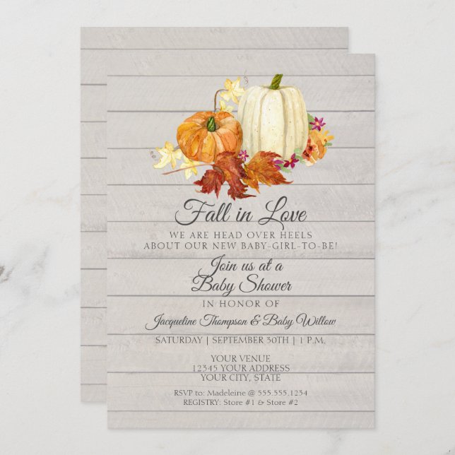 Convite Cinza Russo Lâmpada Chá de fraldas de Garota de Pu (Frente/Verso)