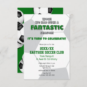 Convite cinza verde ou QUALQUER equipe colore prêmios da t