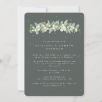 Cinza Verde Snowberry+Eucalyptus Recepção de casam