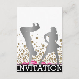 Convite Cinza Vip Hop da Break Dance School Dico Hip Hop