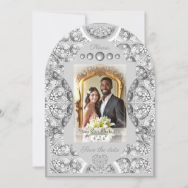 Convite Cinzas de rendas cerâmicas