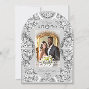 Convite Cinzas de rendas cerâmicas