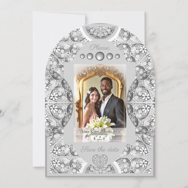 Convite Cinzas de rendas cerâmicas (Frente)