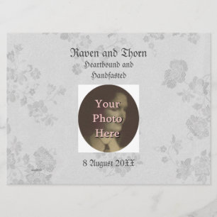 Convite Cinzas e brancas de suíte de casamento